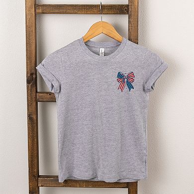 Patriotic Bow Stars - Youth Short Sleeve Graphic T-Shirt
