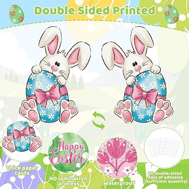 Spring Easter Bunny & Egg Cutouts 12-Pack, Wall & Door Decorations