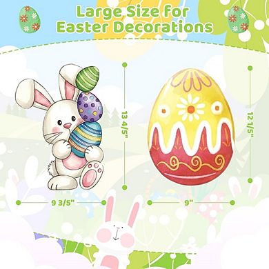 Spring Easter Bunny & Egg Cutouts 12-Pack, Wall & Door Decorations