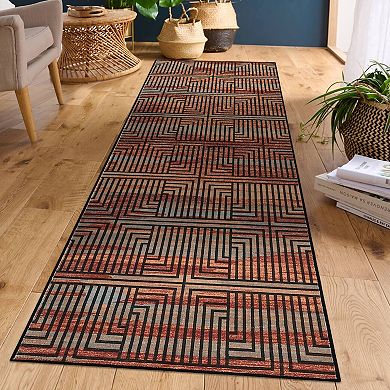 Waterproof Outdoor Rug UV Resistant Bordered Area Carpet for Patio, Deck & Indoor Use