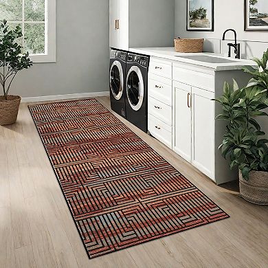 Waterproof Outdoor Rug UV Resistant Bordered Area Carpet for Patio, Deck & Indoor Use