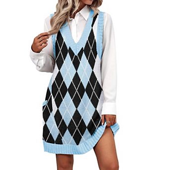 Zeagoo Oversized Sweater Vest V Neck Sleeveless Sweaters for Women Casual Soft Knit Solid Color Tops