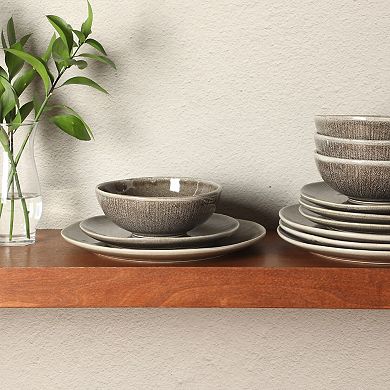 Gibson Elite Sandy Pines 12pc Reactive Glaze Dinnerware Set