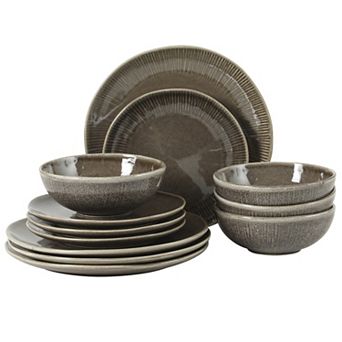 Gibson Elite Sandy Pines 12 pc Reactive Glaze Dinnerware Set