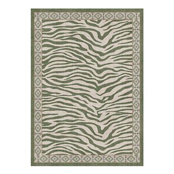 Leopard & Zebra Print Washable Rug Soft Non-Slip Floor Mat for Living Room, Office, Bedroom