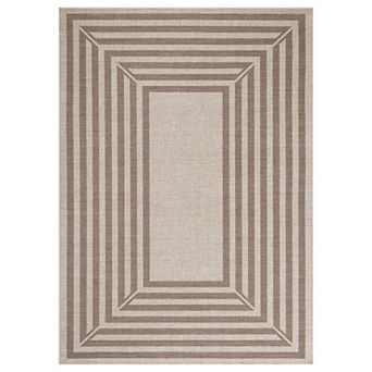 Woven-Look Washable Rug Non-Slip Indoor/Outdoor Farmhouse Carpet