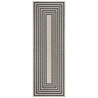 Woven-Look Washable Rug Non-Slip Indoor/Outdoor Farmhouse Carpet