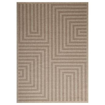 Easy-Care Jute-Look Rug Versatile Indoor/Outdoor Carpet with Grip Backing