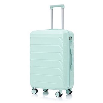 KWPZQEB 28 Inch Silent Wheels Checked Luggage with ABS Hard Shell & Compartmental Design