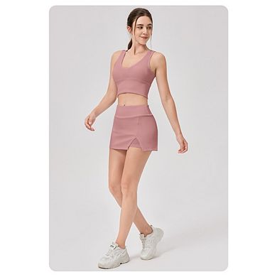 Women's Longline Sports Sleeveless Workout Wirefree Tank Top