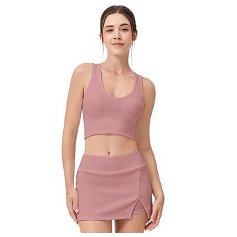 Women's Longline Sports Sleeveless Workout Wirefree Tank Top