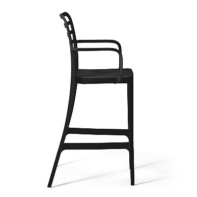2-Person Adjustable Round Bar Table with Stackable Bar Stools Dining Set