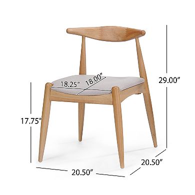 KWPZQEB Rubberwood Rustic Dining Chair Set of 2, Kitchen Chair with Comfort Cushions & Backrest