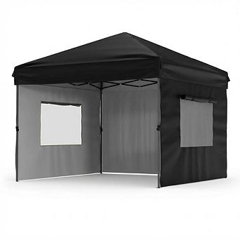 13x13FT Pop Up Gazebo Canopy Tent with Mosquito Netting Pop Up Canopy with Double Roof Design