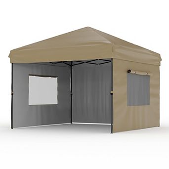 13x13FT Pop Up Gazebo Canopy Tent with Mosquito Netting Pop Up Canopy with Double Roof Design