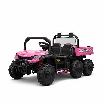 24V Ride on Toys, 2 Seater Dump Truck Car for Kids