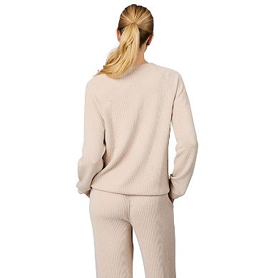 Free Country Women's Ripple Knit Long Sleeve Pullover Top