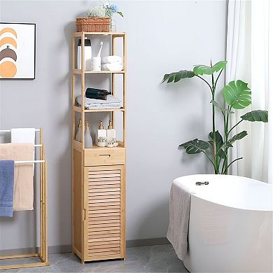 Multi-Purpose Wicker Cabinet with Drawer and Ventilated Bottom Cabinet