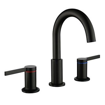 8 in Widespread Double Handle Bathroom Faucet with Quick Connect Hose, Water Supply Hose