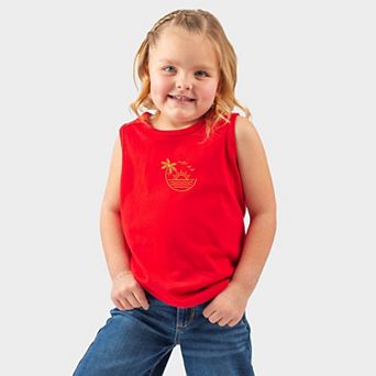 Embroidered Beach Sunset - Toddler Graphic Tank