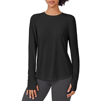 Pinspark Women's Long Sleeve UV Protection Workout Top Soft Rash Guard with Thumb Holes Shirt