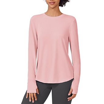 Pinspark Women's Long Sleeve UV Protection Workout Top Soft Rash Guard with Thumb Holes Shirt