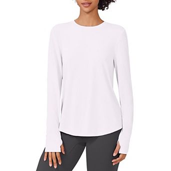Pinspark Women's Long Sleeve UV Protection Workout Top Soft Rash Guard with Thumb Holes Shirt