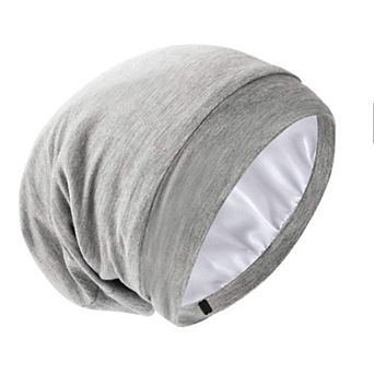 Silk Satin Bonnet Sleep Cap Adjustable Hair Wrap Cover Slouchy Beanie Curly Protection