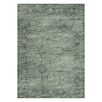Retro Washable Rug Soft Non-Slip Carpet for Living Room & Kitchen