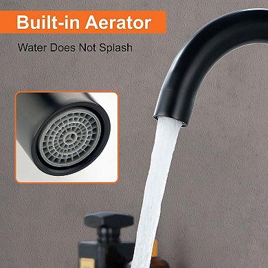 8 in. Widespread Double Handle Bathroom Faucet with Quick Connect Hose and Pop-Up Drain