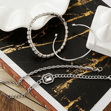 Silver 4pcs Jewelry Set, Hypoallergenic & Perfect Gift