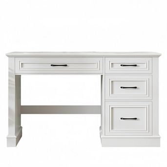 47" Executive Desk with File Drawer, Computer Desk with 4 Drawers for Writing, Study, Home Office