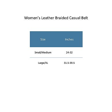 Gloria Vanderbilt Women's 25mm Leather Braided Casual Belt
