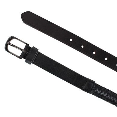 Gloria Vanderbilt Women's 25mm Leather Braided Casual Belt