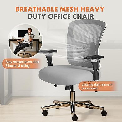 YIORTWO Big & Tall High Back Office Chair 500 lbs, Ergonomic Mesh Desk Chair with 4D Armrests