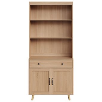 Bookshelves Storage Unit With Upper Storage
