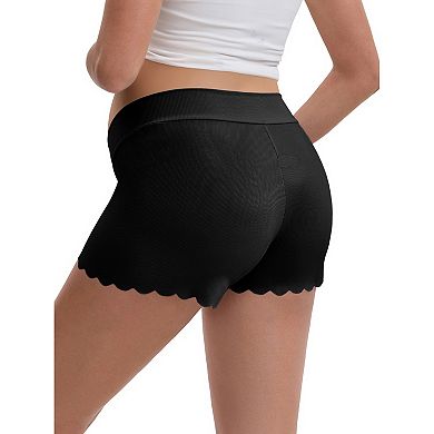 2 Packs Women's Ice Silk Anti-Chafing Maternity Knickers High Rise Tummy Support Lightweight Panties