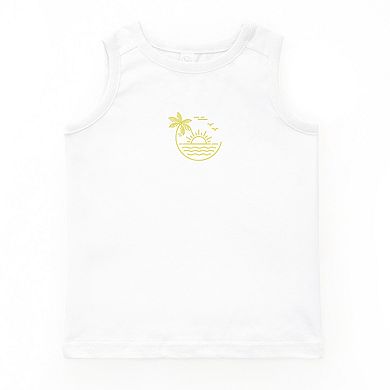 Embroidered Beach Sunset - Youth Tank Top