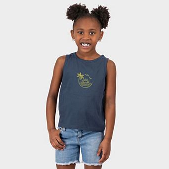 Embroidered Beach Sunset - Youth Tank Top