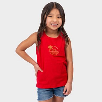 Embroidered Beach Sunset - Youth Tank Top