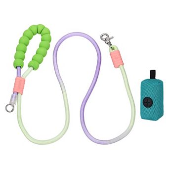 1 pc Dog Leash with Padded Hands Free, Adjustable Bungee Dog Training Leash with Mesh Bag