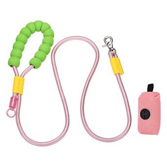 1 pc Dog Leash with Padded Hands Free, Adjustable Bungee Dog Training Leash with Mesh Bag