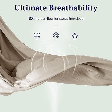 Pure Linen King Duvet Cover Set - Breathable, Soft, & Durable