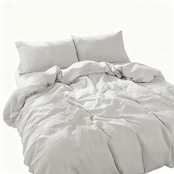 Pure Linen King Duvet Cover Set - Breathable, Soft, & Durable