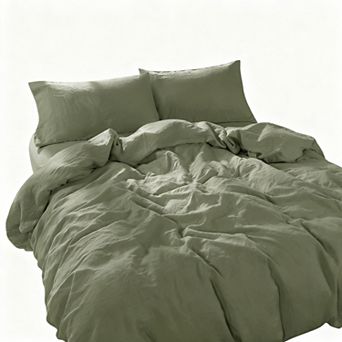 Pure Linen King Duvet Cover Set - Breathable, Soft, & Durable