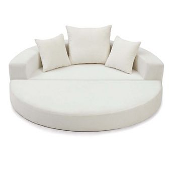 47 Inch Convertible Corduroy Sofa Couch Bed No Assembly Floor Futon for Living Room Bedroom