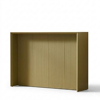 Kings Brand Furniture Wood Rectangular Console Table with Sculpted Ripple-Front Panel, Modern Table
