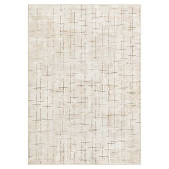Modern Abstract Washable Rug Non-Slip Large Striped Accent Carpet