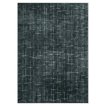 Modern Abstract Washable Rug Non-Slip Large Striped Accent Carpet