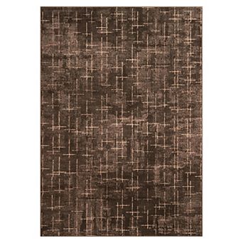Modern Abstract Washable Rug Non-Slip Large Striped Accent Carpet